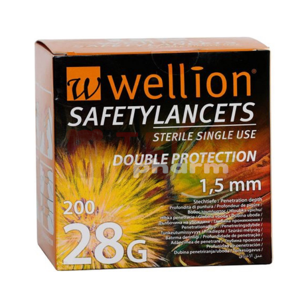 WELLION Sicherheitslanzetten 28G 200 St