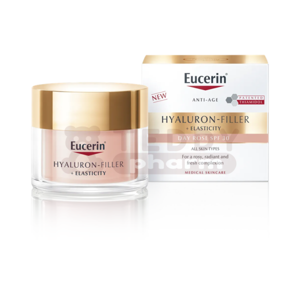 EUCERIN Hyaluron-Filler + Elasticity Tagespflege Rose LSF 30 50 ml